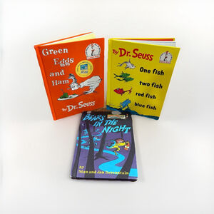 Lot 3 Dr. Seuss Vtg, Green Eggs Ham, One fish two fish, bears in the night
